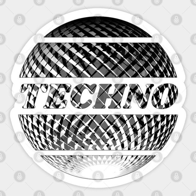 Silver Techno disco ball Sticker by Bailamor